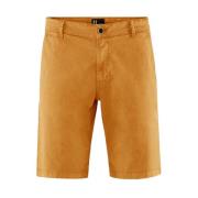 Katoenen Gabardine Chino Bermuda Shorts BomBoogie , Orange , Heren