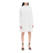 Linnen Tuniek Jurk Salvatore Ferragamo , White , Dames