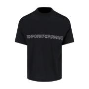 Zwart Logo Katoenen T-shirt Emporio Armani , Black , Heren