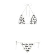 driehoek bikini Balmain , White , Dames