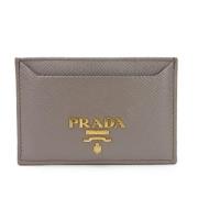 Pre-owned Leather wallets Prada Vintage , Beige , Dames