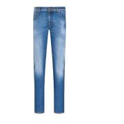 Luxe Slim-Fit Denim Jeans Jacob Cohën , Blue , Heren