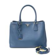 Pre-owned Leather shoulder-bags Prada Vintage , Blue , Dames
