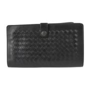 Pre-owned Leather wallets Bottega Veneta Vintage , Black , Dames