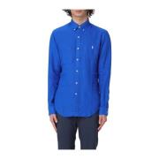 Linnen Overhemd Polo Ralph Lauren , Blue , Heren