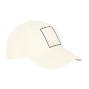 Witte Visor Hoed Katoen Gabardine Armani Exchange , Beige , Heren