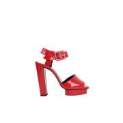 Pre-owned Leather heels Hermès Vintage , Red , Dames