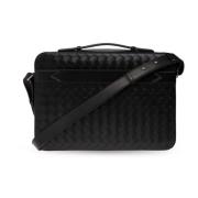 Leren aktetas Bottega Veneta , Black , Heren