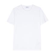 Geborduurd Logo Crew Neck T-shirt Dondup , White , Heren