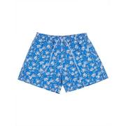 Blauwe Bladprint Boxershort Malo , Blue , Heren