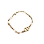 Pre-owned Metal bracelets Dior Vintage , Yellow , Dames