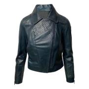 Pre-owned Leather outerwear Chanel Vintage , Green , Dames