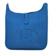 Pre-owned Leather crossbody-bags Hermès Vintage , Blue , Dames