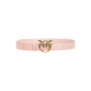 Love Birds Leren Riem Pinko , Pink , Dames