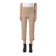 Cropped Trousers Dondup , Beige , Dames