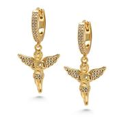 Women's Golden Angel Earrings Nialaya , Yellow , Dames
