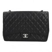 Pre-owned Leather crossbody-bags Chanel Vintage , Black , Dames