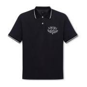 Polo shirt met logo Amiri , Black , Heren