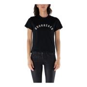 Klassiek Katoenen T-Shirt Courrèges , Black , Dames