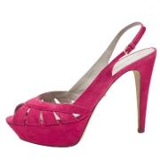 Pre-owned Suede sandals Sergio Rossi Pre-owned , Pink , Dames