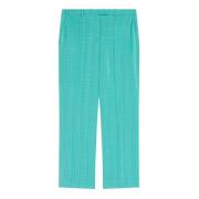 Cropped Trousers Semicouture , Blue , Dames