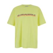 Trippy Leaves Print T-shirt Geel Bluemarble , Yellow , Heren