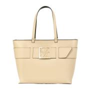 Beige Schoudertas met Ritssluiting Armani Exchange , Beige , Dames