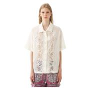 Open geweven shirt Aloha Antik Batik , Beige , Dames