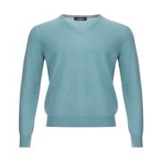 Stijlvolle V-hals gebreide kleding Gran Sasso , Blue , Heren