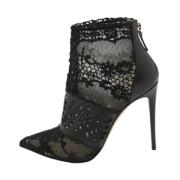 Pre-owned Lace boots Valentino Vintage , Black , Dames