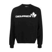Casual Sweatshirt Dsquared2 , Black , Heren