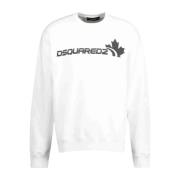 Casual Sweatshirt Dsquared2 , White , Heren