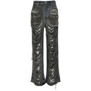 Wijde Jeans Rick Owens , Gray , Heren