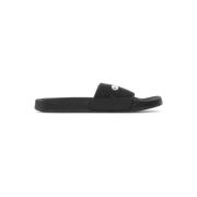 Zwarte Slippers met Letters Champion , Black , Heren