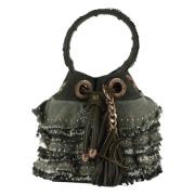 Denim Bucket Bag Nimes La Carrie , Gray , Dames