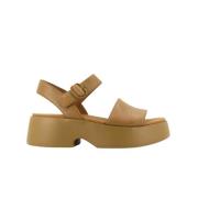 Flat Sandals Camper , Brown , Dames