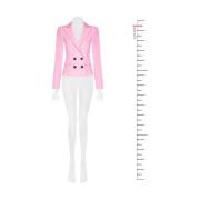 Dubbelrijige technische stof jas Rinascimento , Pink , Dames