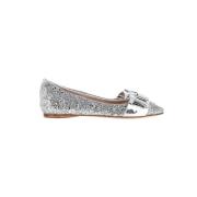 Pre-owned Polyester flats Miu Miu Pre-owned , Gray , Dames