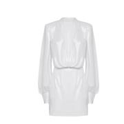 Abelia Gelamineerde Mini Jurk Blanca Vita , White , Dames