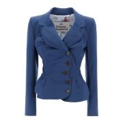 Drunken Tailored Draped Jacket Vivienne Westwood , Blue , Dames