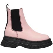 Leather boots Ganni , Pink , Dames