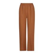Wide Trousers Eleventy , Brown , Dames