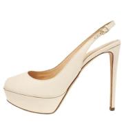 Pre-owned Leather heels Sergio Rossi Pre-owned , Beige , Dames