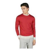 Round-neck Knitwear Eleventy , Red , Heren