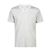 Giza Cotton Polo Shirt Eleventy , Gray , Heren