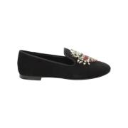 Pre-owned Suede flats Giuseppe Zanotti Pre-owned , Black , Dames