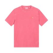Garment Dye Logo Crew T-shirt Scotch & Soda , Pink , Heren