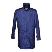 Trench coat in navy blue nylon Baldinini , Blue , Heren