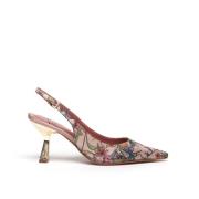 Bloemenstof Slingback in poederbasis Roberto Festa , Multicolor , Dame...