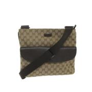 Pre-owned Canvas gucci-bags Gucci Vintage , Beige , Dames